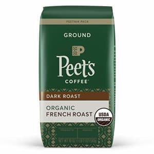 Peet's Coffee Organic French Roast, Dark Roast Ground Coffee, 18 Oz for $20