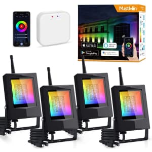 MustWin Bluetooth Mesh LED Smart Flood Light 4-Pack for $150 MustWin Bluetooth Mesh LED Smart Flood Light 4-Pack for $150