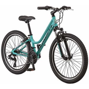 Schwinn High Timber AL Youth/Adult Mountain Bike, Aluminum Frame, 24-Inch Wheels, 21-Speed, Teal for $296
