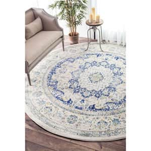 nuLOOM Paisley Verona Vintage Persian Rug, 5' Round, Blue for $70 nuLOOM Paisley Verona Vintage Persian Rug, 5' Round, Blue for $70