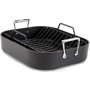 All-Clad Hard Anodized 13" x 16" Large Roaster w/ Rack for $100
