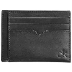 Calvin Klein Leather Logo Card Case for $11 Calvin Klein Leather Logo Card Case for $11