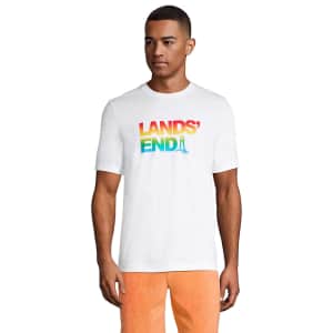 Lands' End Men's Short Sleeve Super-T Pattern Logo T-Shirt for $5 Lands' End Men's Short Sleeve Super-T Pattern Logo T-Shirt for $5
