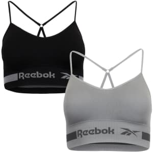 Reebok Women's Seamless Bralette 2-Pack for $8 Reebok Women's Seamless Bralette 2-Pack for $8