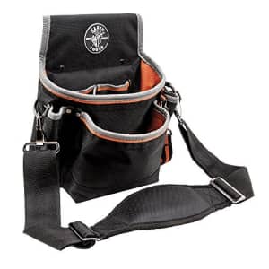 Klein Tools 5243 Tradesman Pro Tool Pouch with Padded Shoulder Strap, Reinforced Bottoms and for $33