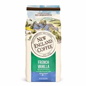 New England Coffee French Vanilla Decaffeinated Medium Roast Ground Coffee 10 oz. Bag for $14 New England Coffee French Vanilla Decaffeinated Medium Roast Ground Coffee 10 oz. Bag for $14