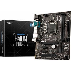MSI H410M PRO-C ProSeries Motherboard (mATX, 10th Gen Intel Core, LGA 1200 Socket, DDR4, M.2 Slot, for $70