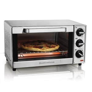 Hamilton Beach 31401 Stainless Steel 4 Slice Toaster Oven Broiler (Renewed) for $46