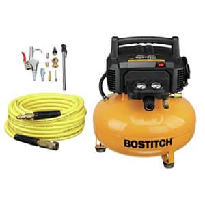 BOSTITCH Air Compressor Kit, Oil-Free, 6 Gallon, 150 PSI (BTFP02012-WPK) for $170 BOSTITCH Air Compressor Kit, Oil-Free, 6 Gallon, 150 PSI (BTFP02012-WPK) for $170