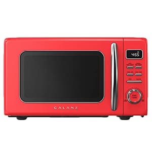 Galanz GLCMKZ09RDR09 Retro Countertop Microwave Oven with Auto Cook & Reheat, Defrost, Quick Start for $120