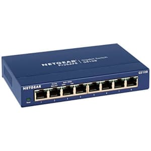 NETGEAR 8-Port Gigabit Ethernet Unmanaged Switch, Sturdy Metal, Desktop, Plug-and-Play, ProSAFE for $35 NETGEAR 8-Port Gigabit Ethernet Unmanaged Switch, Sturdy Metal, Desktop, Plug-and-Play, ProSAFE for $35