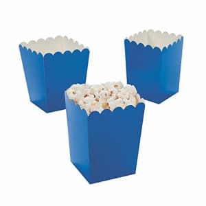 Fun Express Mini Blue Popcorn Boxes (24 pc) - Party Supplies - Containers & Boxes - Paper Boxes - 24 Pieces for $9