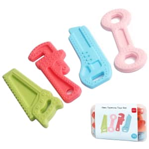 Easyvava 4-Piece Teething Toy Set for $10