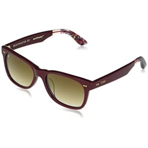 TOMS Bellini Round Sunglasses, Earthwise Plum Maroon/Solid Brown, 52-18-147 for $57