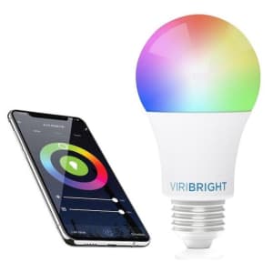 Viribright Lighting 60W Dimmable Smart LED Light Bulb for $8