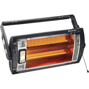 Comfort Zone CZQTV5M Ceiling Mounted Radiant Quartz Heater with Halogen Light Included for $40