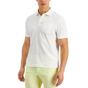 Club Room Men's Solid Jersey Polo w/ Pocket for $8 Club Room Men's Solid Jersey Polo w/ Pocket for $8