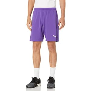 PUMA Men's Liga Shorts, Prism Violet/White, L for $14 PUMA Men's Liga Shorts, Prism Violet/White, L for $14