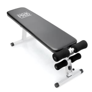 Marcy Pro Deluxe Adjustable Flat Folding Weight Bench for $78
