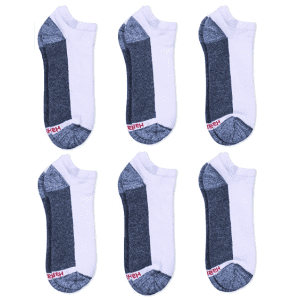 Hanes Men's Max Cushion Low Cut Socks 6-Pack for $7