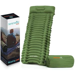 SereneLife Lightweight Air Mattress Sleeping Pad for $17 SereneLife Lightweight Air Mattress Sleeping Pad for $17