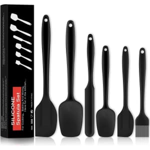 Lecolaca 6-Piece Heat Resistant Silicone Spatula Set for $14 Lecolaca 6-Piece Heat Resistant Silicone Spatula Set for $14