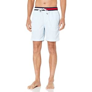 Tommy Hilfiger Men's Standard 7" Swim Trunks, Rain Dance, XL for $42 Tommy Hilfiger Men's Standard 7" Swim Trunks, Rain Dance, XL for $42
