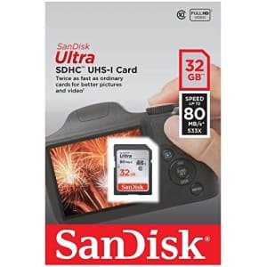 SanDisk Ultra 32GB UHS-I SD Card for $10