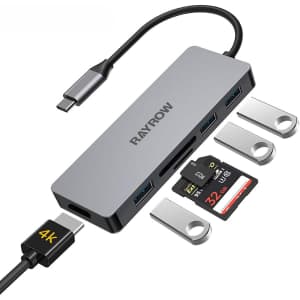 Rayrow 6-in-1 USB C Hub for $12 Rayrow 6-in-1 USB C Hub for $12