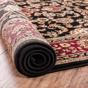 Well Woven Barclay Medallion Kashan Black Traditional Area Rug 2'7'' X 9'6'' Runner for $58