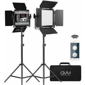 GVM Great Video Maker Bi-Color LED Camera Light Kit 2-Pack with App Control for $200 GVM Great Video Maker Bi-Color LED Camera Light Kit 2-Pack with App Control for $200