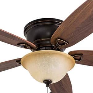 Honeywell 50517-01 Quick-2-Hang Hugger Ceiling Fan, 52 Dimmable LED Sunset Fixture, Easy for $109 Honeywell 50517-01 Quick-2-Hang Hugger Ceiling Fan, 52 Dimmable LED Sunset Fixture, Easy for $109