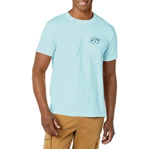 Billabong Men's Classic Short Sleeve Premium Logo Graphic Tee T-Shirt, Coastal Blue Exit Arch, Small for $22