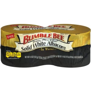 Bumble Bee Prime Solid White Albacore Tuna in Water 5-oz. Cans 24-Pack for $12 via Sub & Save