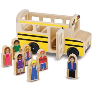 Melissa & Doug School Bus Wooden Play Set for $21