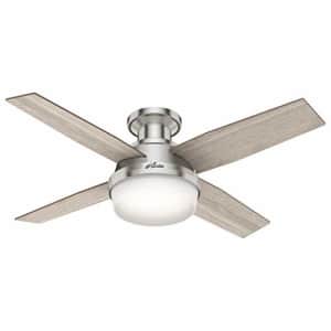 Hunter Fan Hunter Dempsey 50282 Indoor Low Profile Ceiling Fan with LED Light and Remote Control, 44 Inch for $132