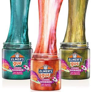 Elmer's GUE Premade Cosmic Shimmer Glitter Slime 3-Count Variety Pack for $9 Elmer's GUE Premade Cosmic Shimmer Glitter Slime 3-Count Variety Pack for $9