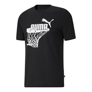 PUMA Men's Graphic Tee Shirt 1, Black 4.0, Medium for $17