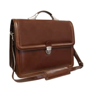 Amerileather Savvy Leather Executive Briefcase for $55