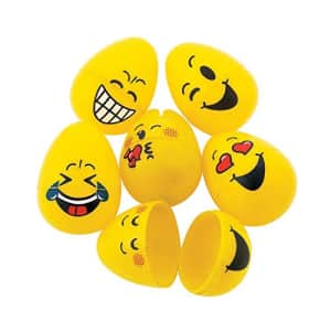 Fun Express - Emoji Easter Eggs for Easter - Party Supplies - Containers & Boxes - Plastic for $15