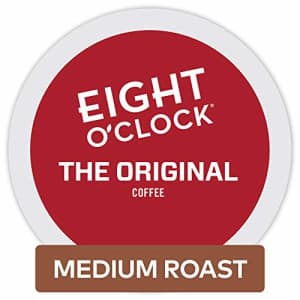 Eight O'Clock Coffee The Original, Single-Serve Keurig K-Cup Pods, Medium Roast Coffee, 72 Count for $29 Eight O'Clock Coffee The Original, Single-Serve Keurig K-Cup Pods, Medium Roast Coffee, 72 Count for $29