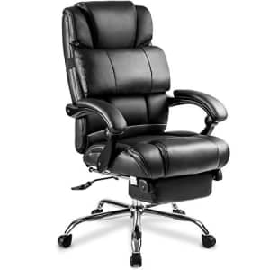 Merax Portland Technical Leather Big & Tall Executive Recliner Napping - Black for $310