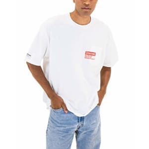 Spalding Men's Varsity Crew Neck T-Shirt, White, XL for $13
