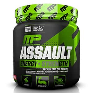Muscle Pharm MusclePharm Assault Sport Pre-Workout Powder with High-Dose Energy, Focus, Strength, and Endurance, for $36