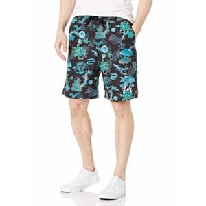 LRG Men's Spring 2021 Shorts-Woven Shirts, Black/Blue, Small for $27 LRG Men's Spring 2021 Shorts-Woven Shirts, Black/Blue, Small for $27