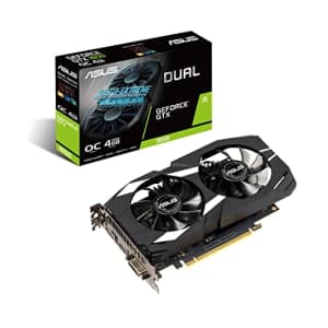 Asus GeForce GTX 1650 Overclocked 4GB Dual-Fan Edition VR Ready HDMI DP 1.4 DVI Graphics Card for $168