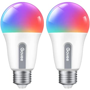 Govee 9W Smart RGBWW LED Bulb 2-Pack for $24