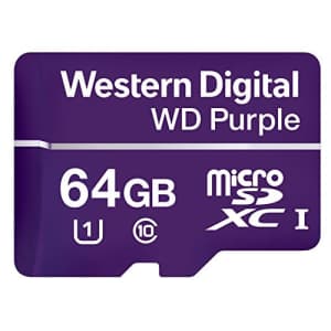 Western Digital WDD064G1P0A WD Purple 64GB Surveillance microSD Card for $20 Western Digital WDD064G1P0A WD Purple 64GB Surveillance microSD Card for $20