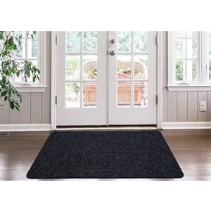 Ottomanson LIFE SAVER Collection Non-slip Indoor/Outdoor Solid Ribbed Design Area Rug, 3'X5', Black for $30 Ottomanson LIFE SAVER Collection Non-slip Indoor/Outdoor Solid Ribbed Design Area Rug, 3'X5', Black for $30