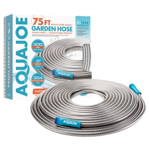 Aqua Joe 75-Foot Stainless Steel Garden Hose for $30 Aqua Joe 75-Foot Stainless Steel Garden Hose for $30